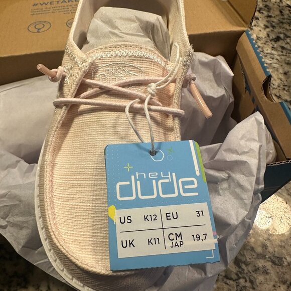 HEY DUDE WENDY YOUTH STARR PINK K12 - Picture 1 of 5